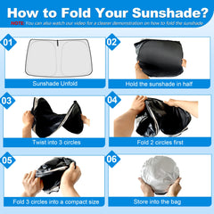 Folded ULROLIT sun shade stored in its bag.