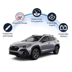 Engine bay module connected on Outback for non-invasive integration.