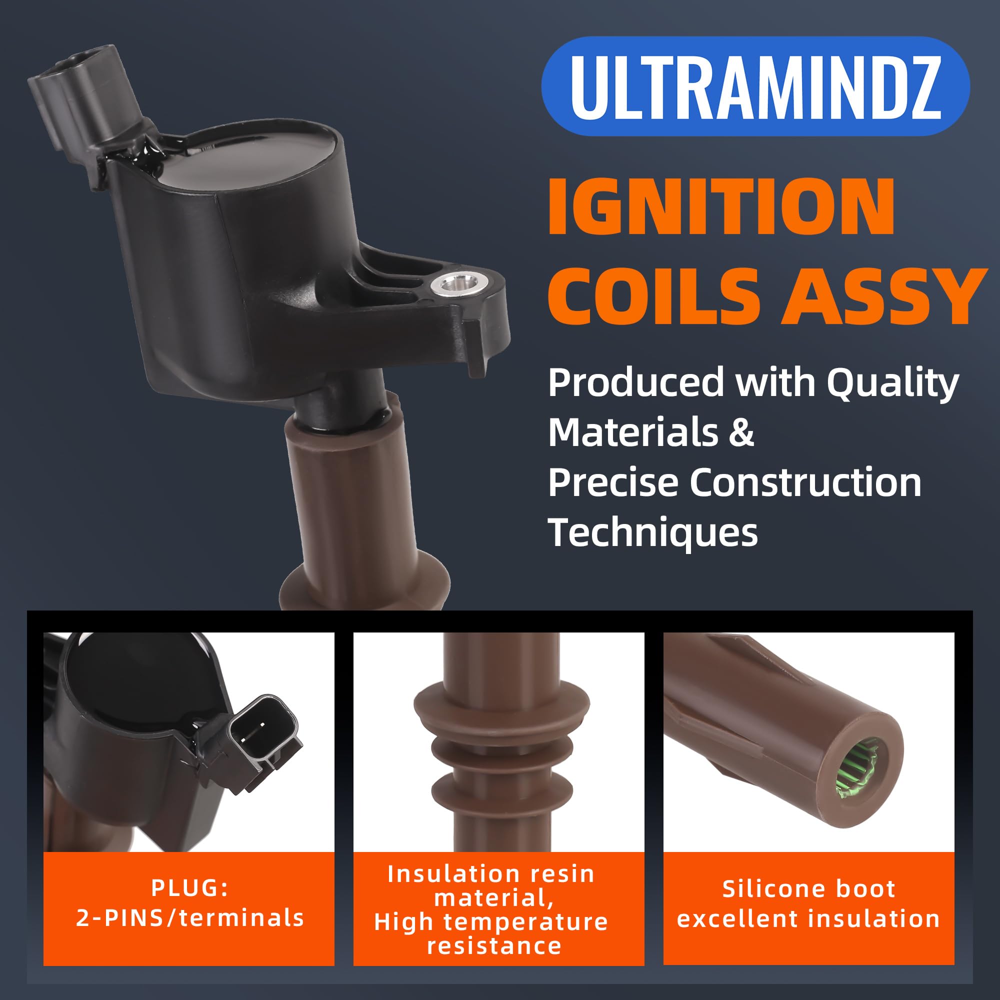 Ultramindz eight-piece kit with coils and plugs for Ford 5.4L V8