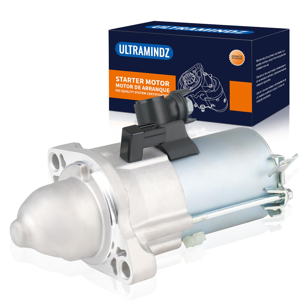 Ultramindz Honda Accord 24L starter front view showing new unit for reliable starts