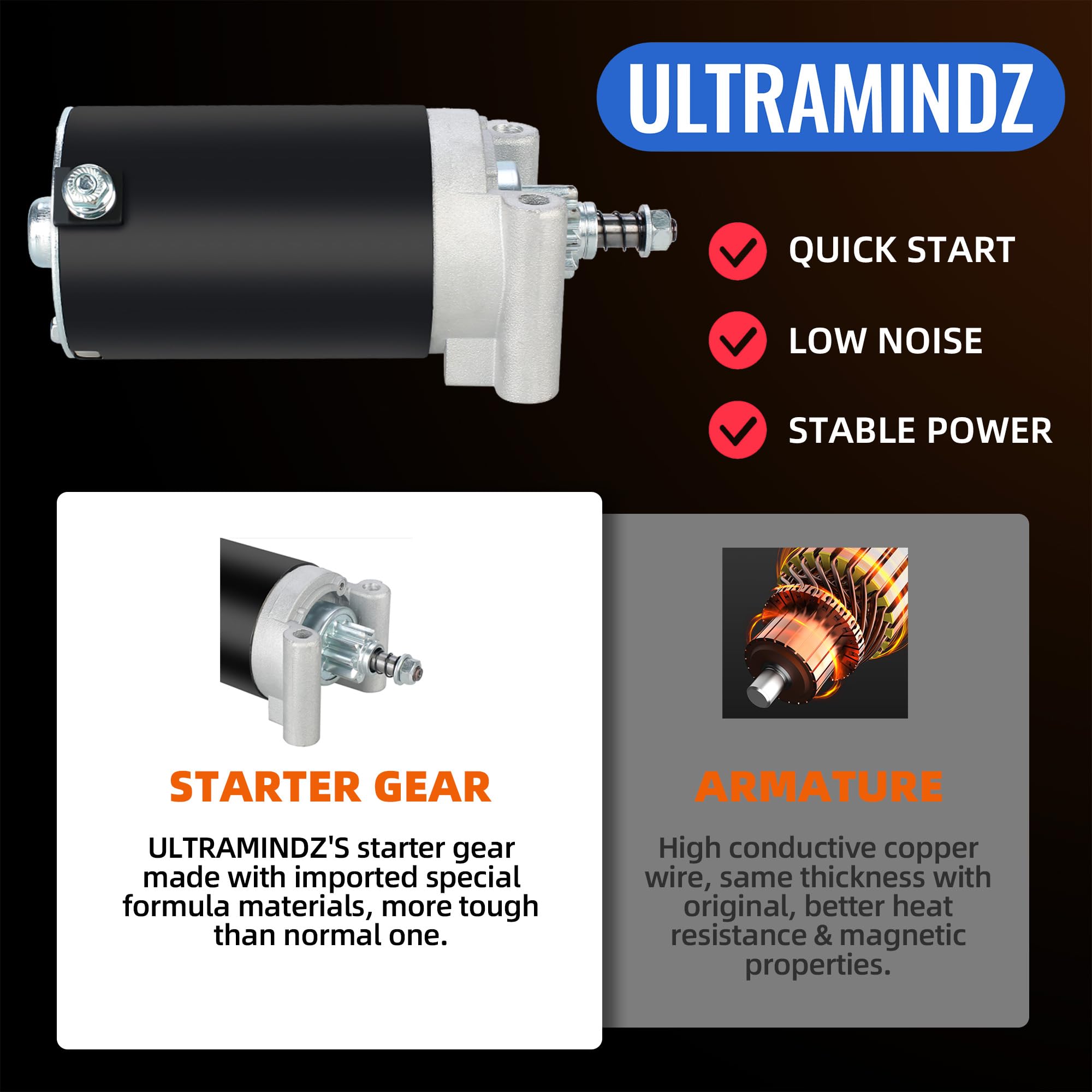 Ultramindz all-new 9-teeth starter ready for installation.