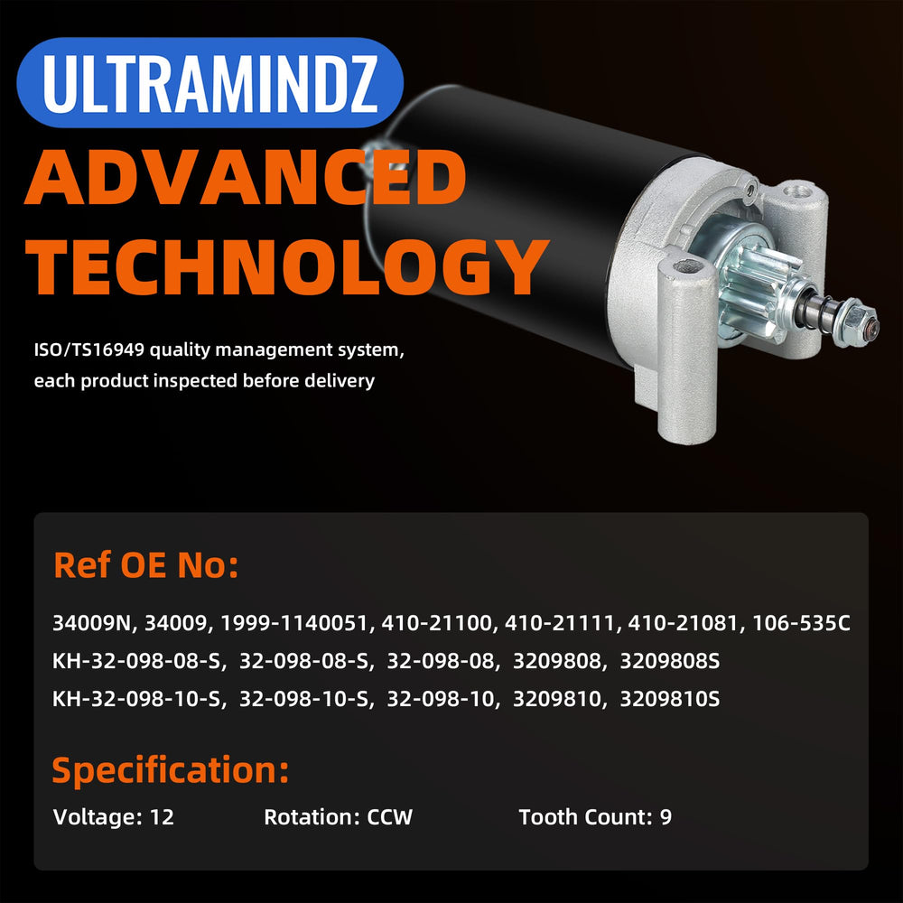 Ultramindz 9-teeth CCW starter supports secure crank engagement.