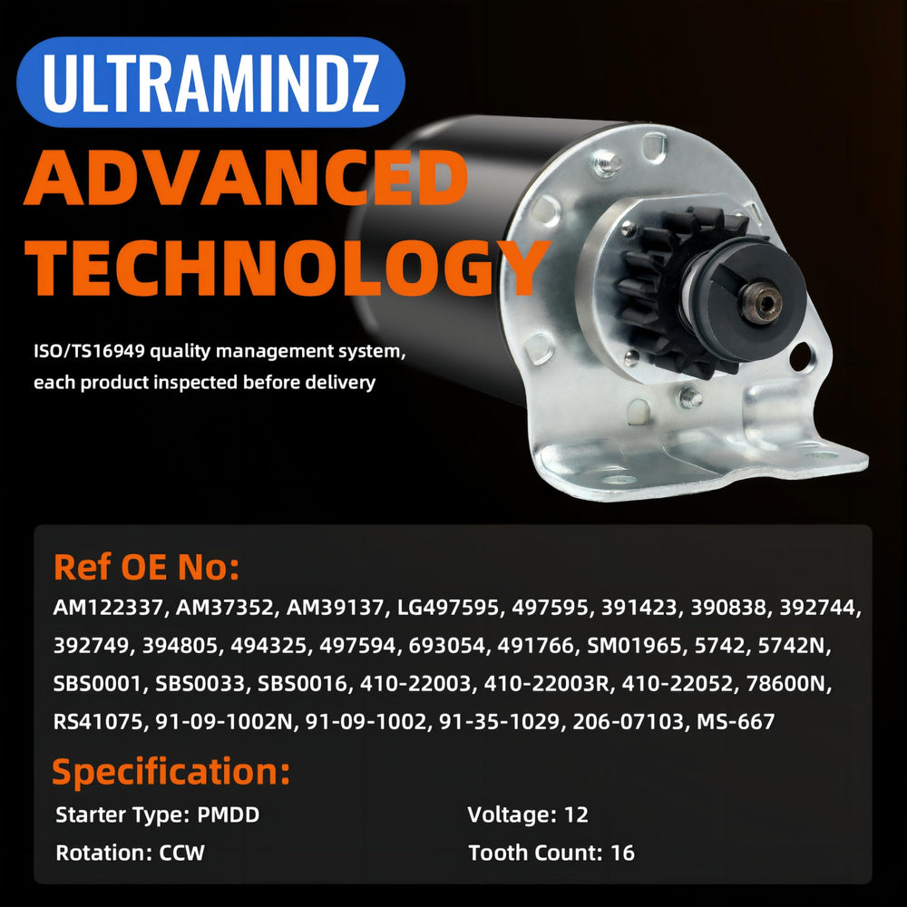 Ultramindz Toro tractor starter compatible with 112-6 and related models