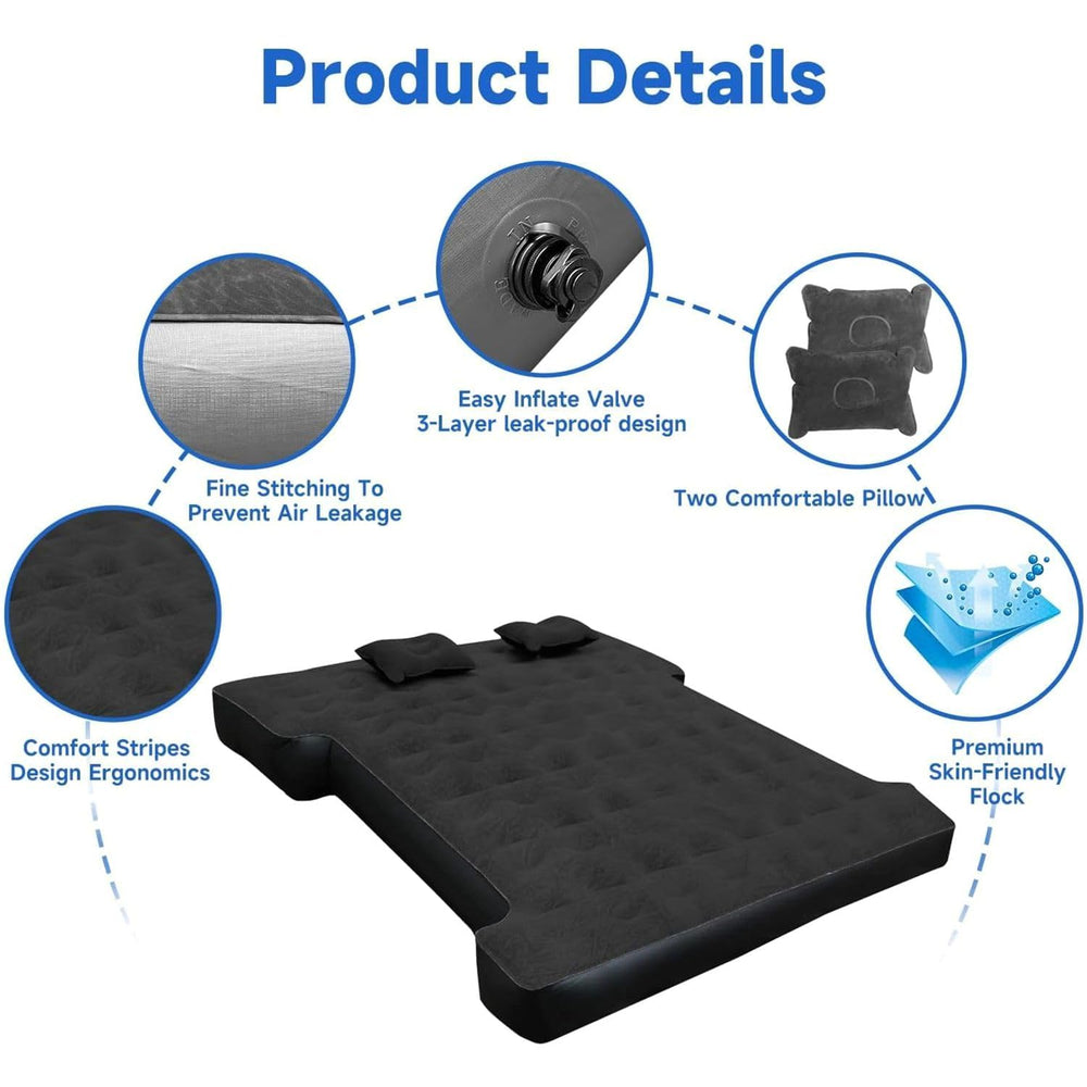Umbrauto air mattress 210T grid bottom helps resist punctures and leaks.