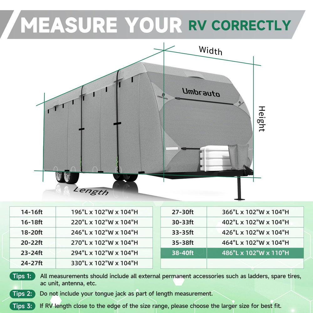 Umbrauto RV cover breathable vents reduce interior moisture.