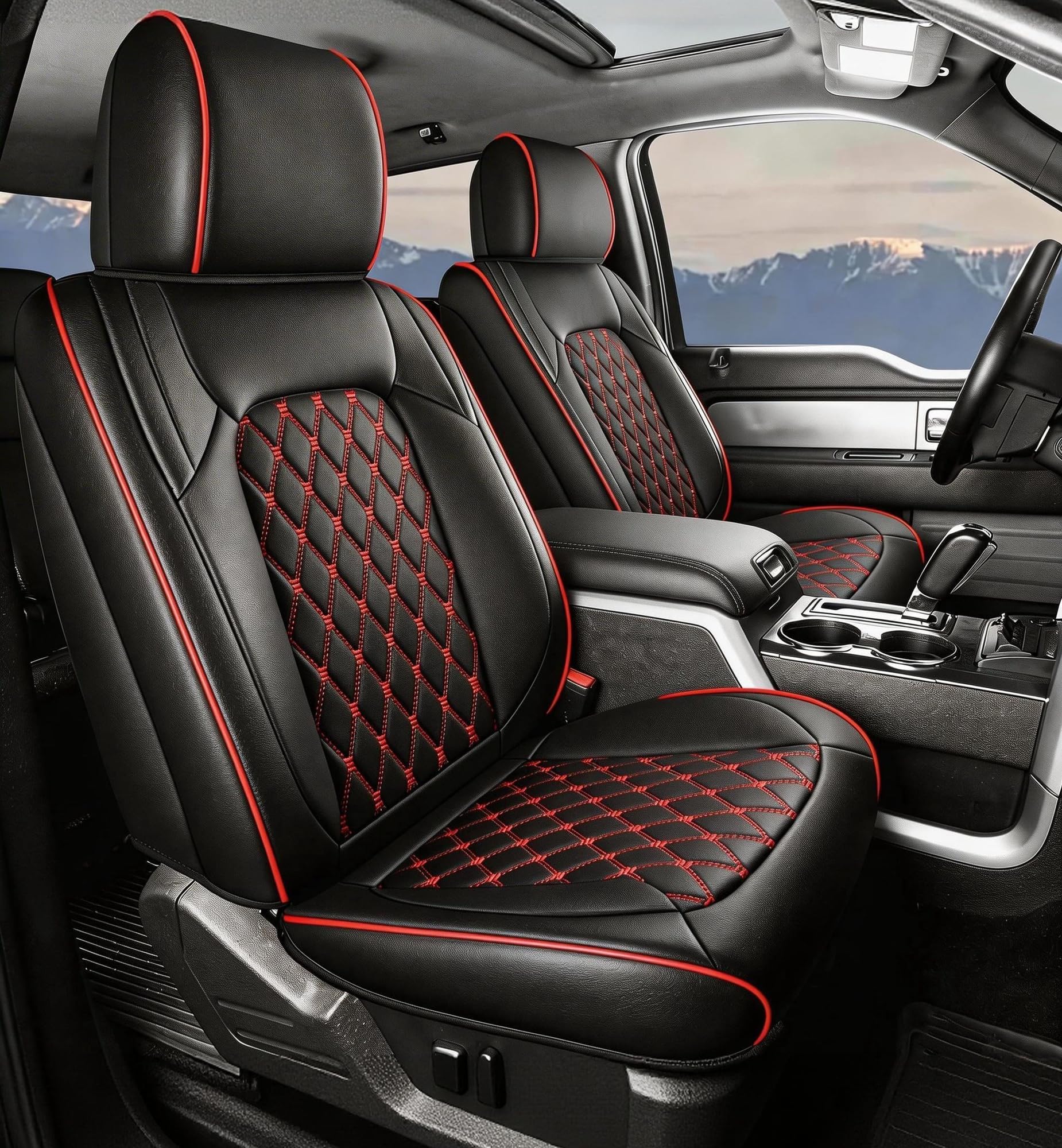 Umbrauto Silverado front seat cover protects against spills and wear.