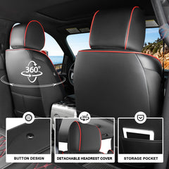 Umbrauto Silverado headrest cover adds easy-clean comfort.