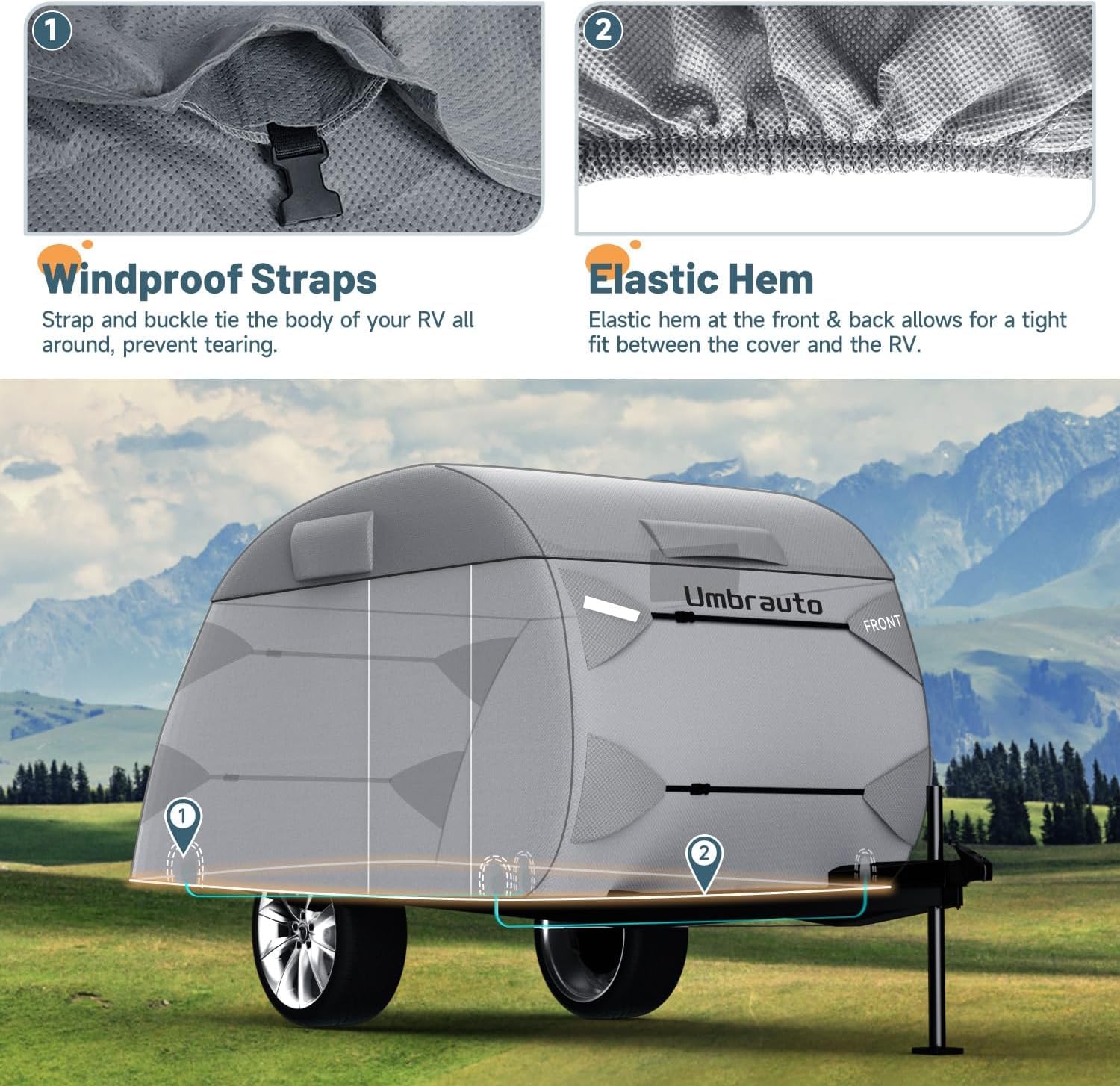 Umbrauto ventilation panel helps moisture escape for a drier trailer.