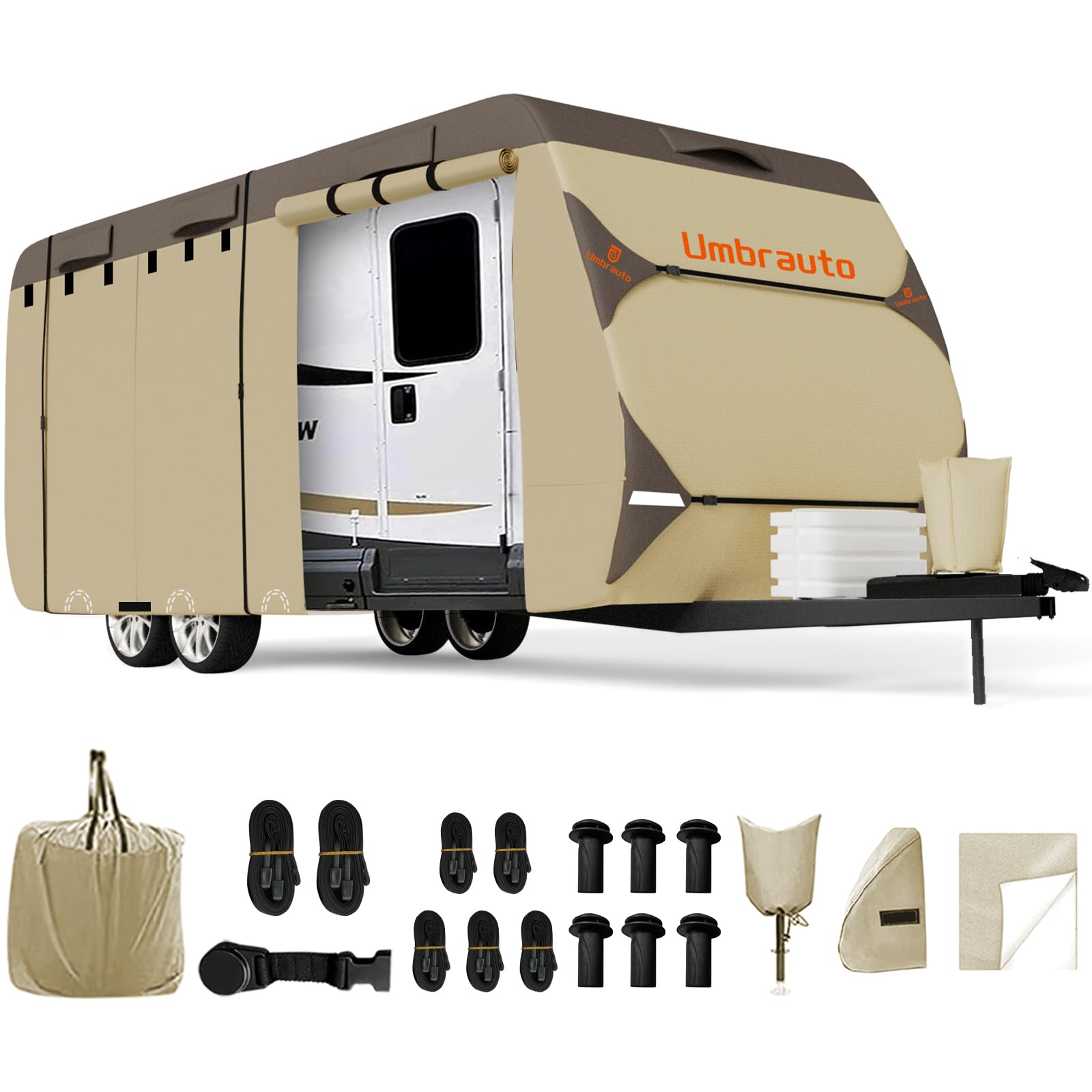Umbrauto travel trailer cover for 18-20 ft protecting from sun and rain