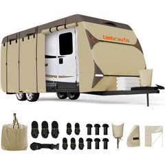 Umbrauto travel trailer cover 24–27ft overview shows all-season protection for your RV