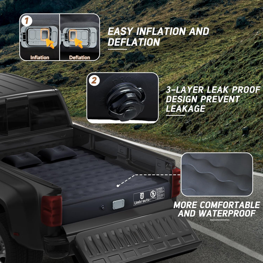 Umbrauto waterproof surface protects interior and cleans easily after use.