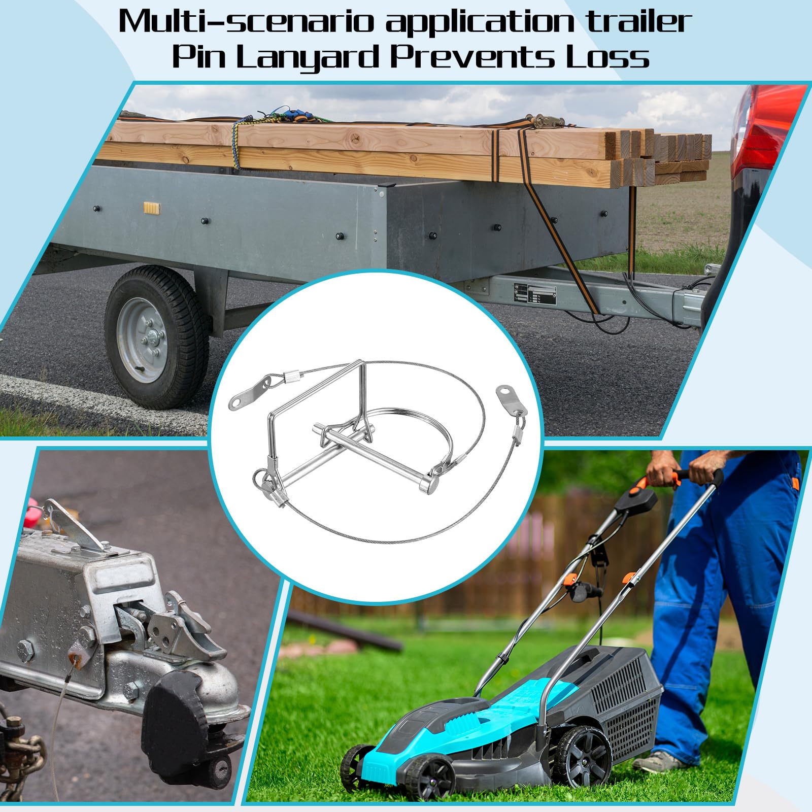 Umigy versatile locking pin set for farm and trailer applications
