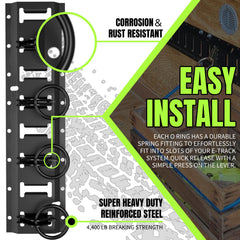 Forged steel black anchors withstand tough trailer use.