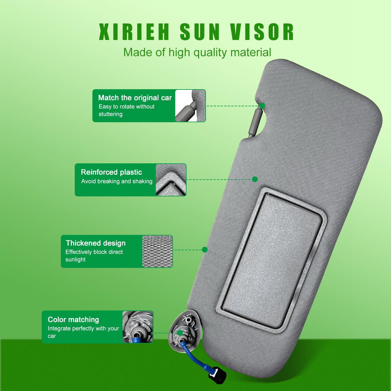 UMISHI CR-V visor replacement with OE styling and vanity mirror.