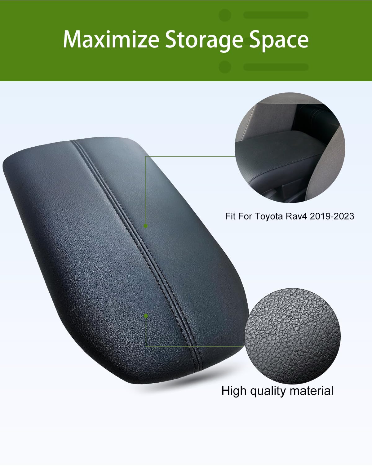 Easy snap-on installation for Rav4 center console lid cover