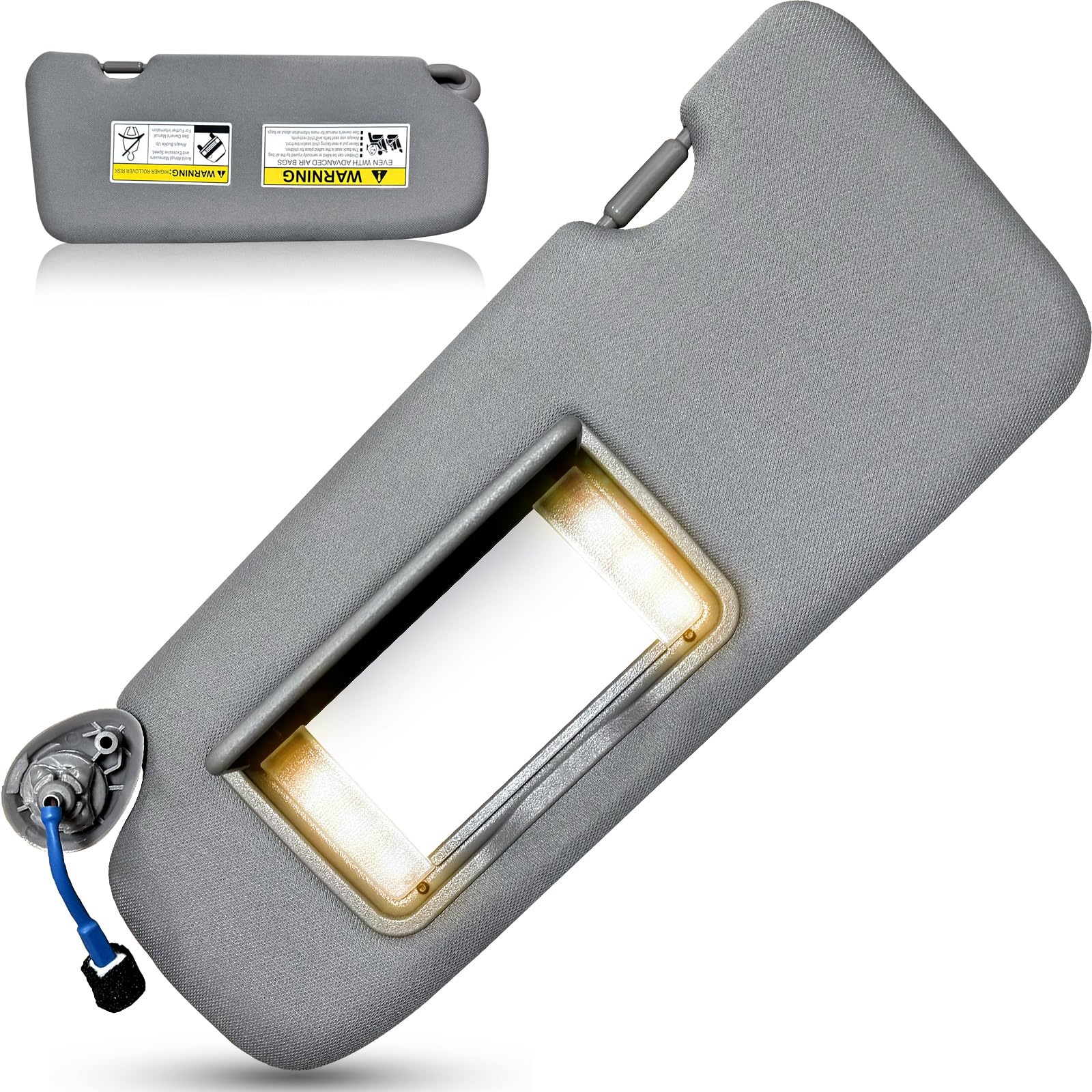 UMISHI left driver sun visor with vanity light improves makeup checks.