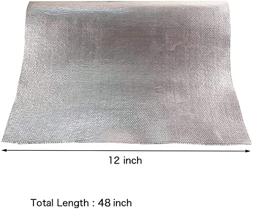 Ummickl heat barrier shown during adhesive-backed installation on a surface.