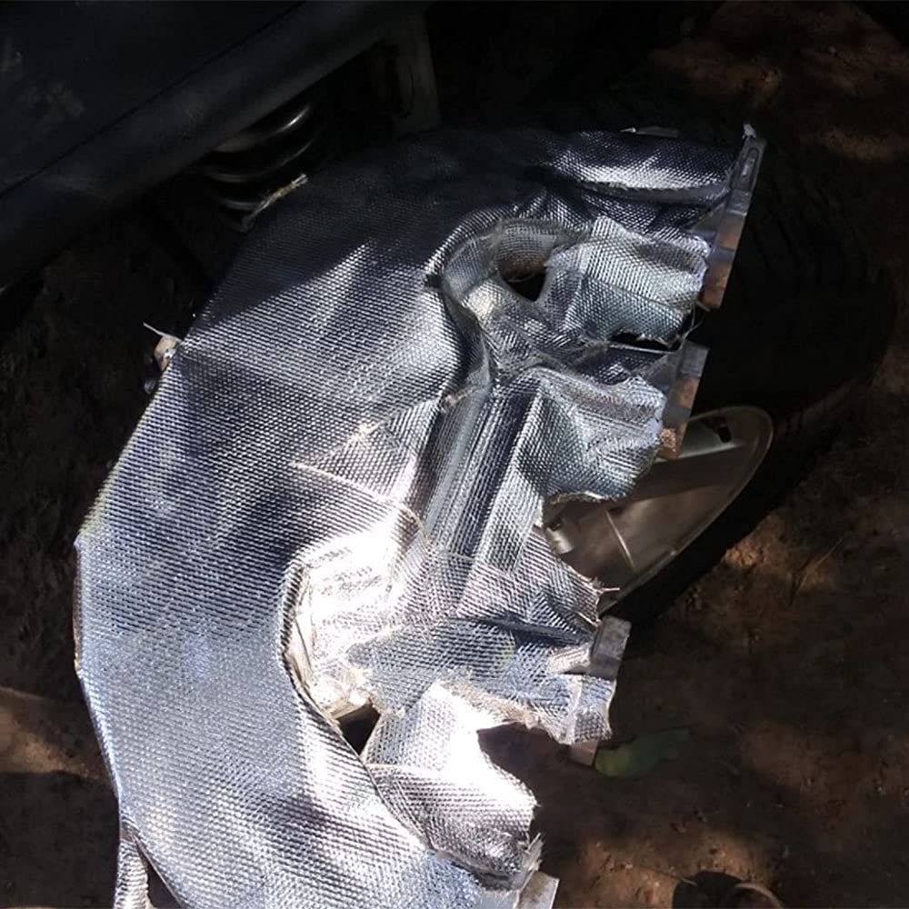 Ummickl aluminized surface reflects radiant heat to protect components.