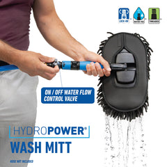 Close-up of the non-scratch microfiber sleeve lifting dirt without scratching paint.