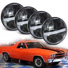 UNI-SHINE 5-3/4 inch round headlight with Peterbilt fit for clearer long-range visibility.