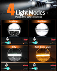 UNI-SHINE DRL white beam demonstrates daytime visibility for safer daytime driving.