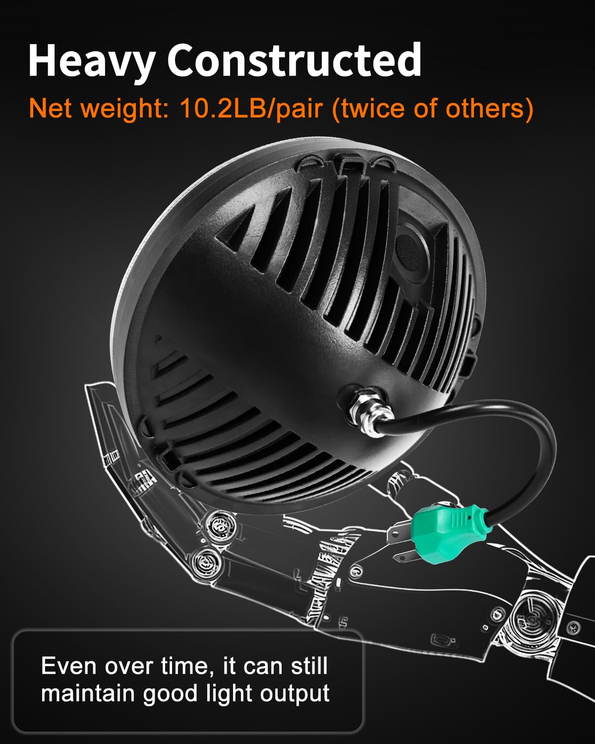 IP67-rated UNI-SHINE housing resists moisture and manages heat effectively.