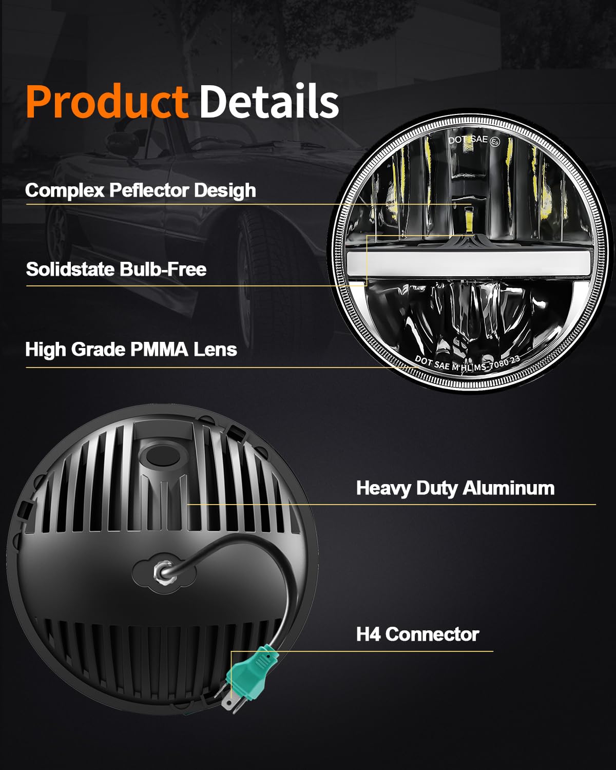 Compatible with Jeep Wrangler JK/TJ/CJ, Mazda Miata, and Chevy models.