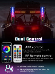 UNI-SHINE RF remote control for convenient on-trail adjustments.