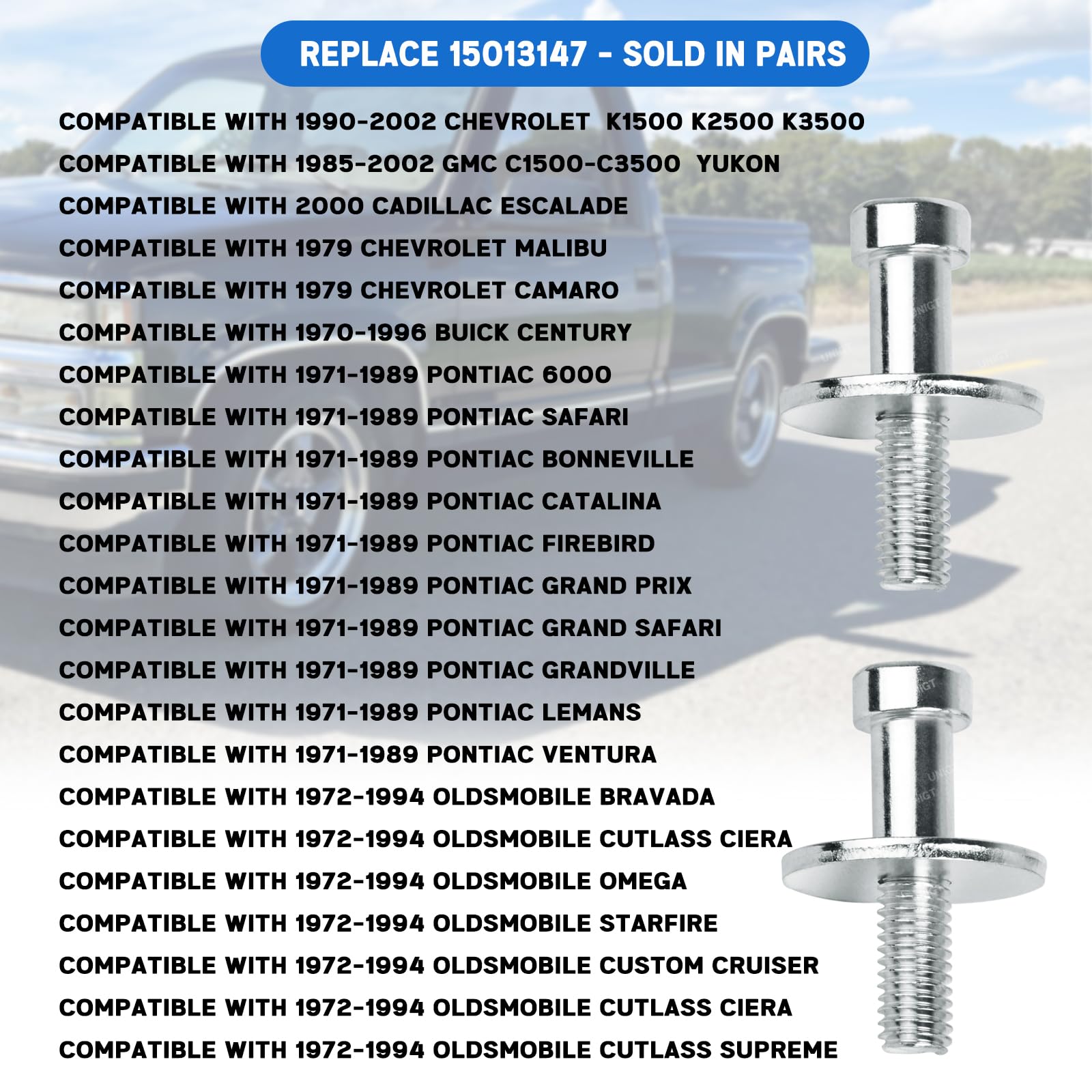 UNIGT 38428 door lock striker pair pack ready for long-term truck use.