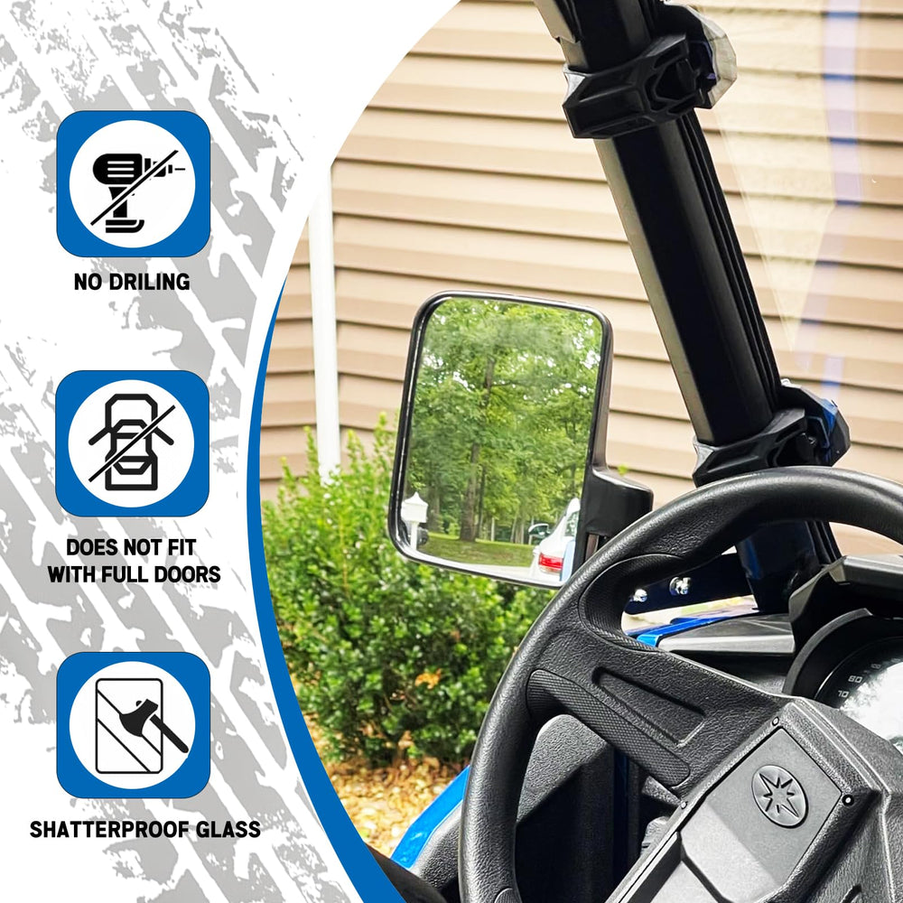UNIGT General 1000 side-view mirror installed on Pro-Fit cage for stable visibility