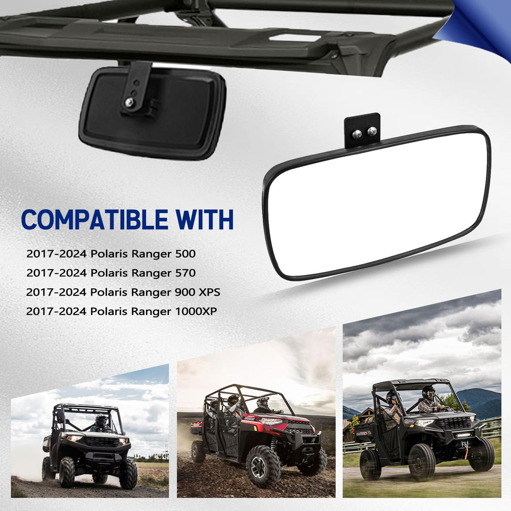UNIGT Ranger rear view mirror wide view helps monitor surroundings while driving.