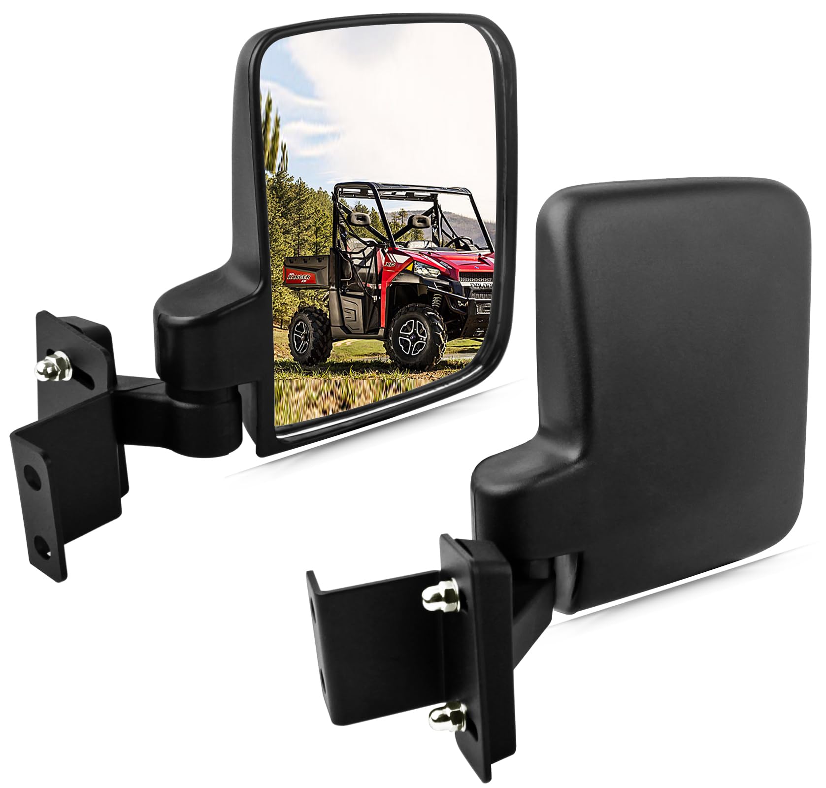 UNIGT side view mirror for Polaris Ranger Pro-Fit Cab improves rear awareness on trails