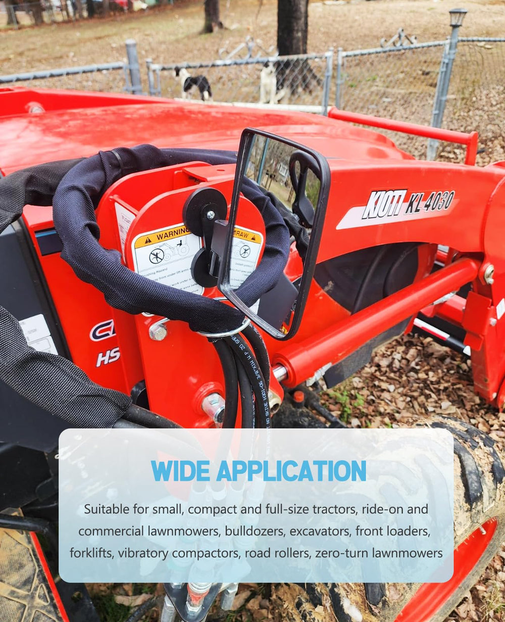 UNIGT universal tractor side mirror right provides wide field of view for better surroundings