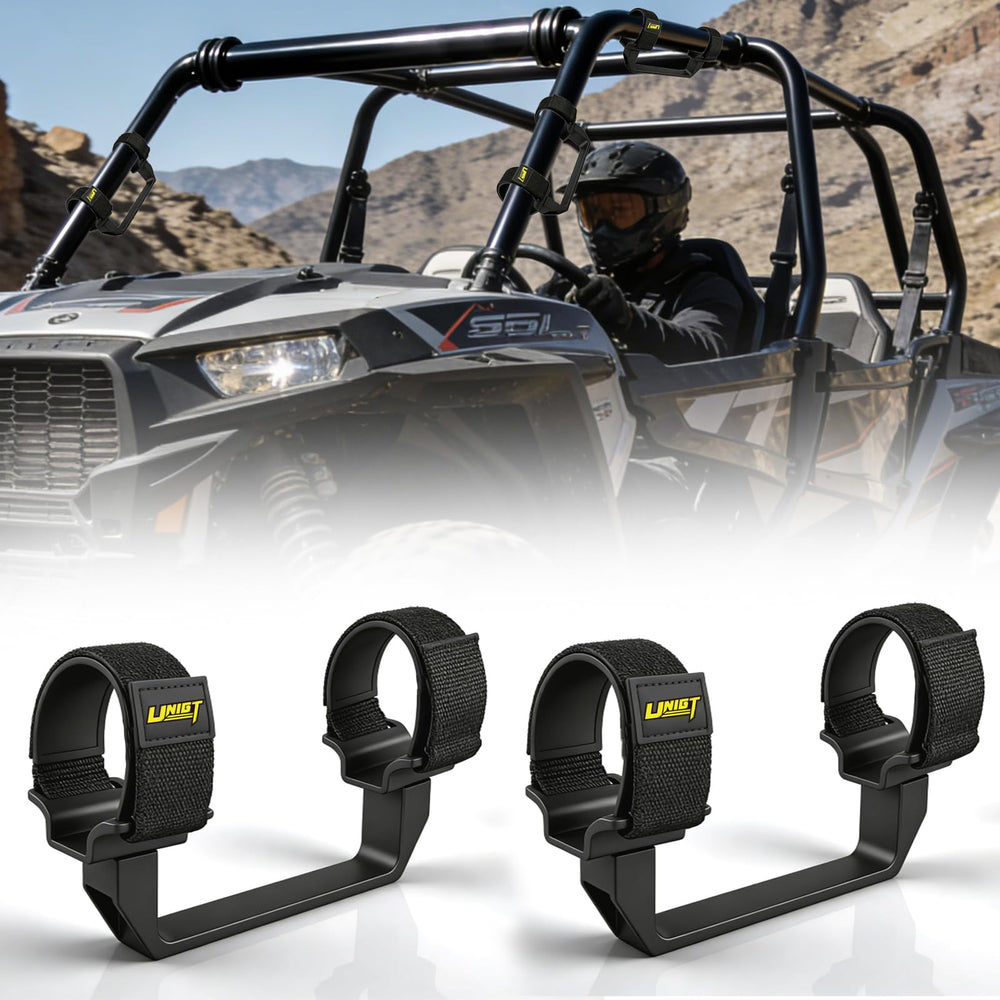 UNIGT UTV grab handle with ergonomic grip for secure passenger support on rugged trails.