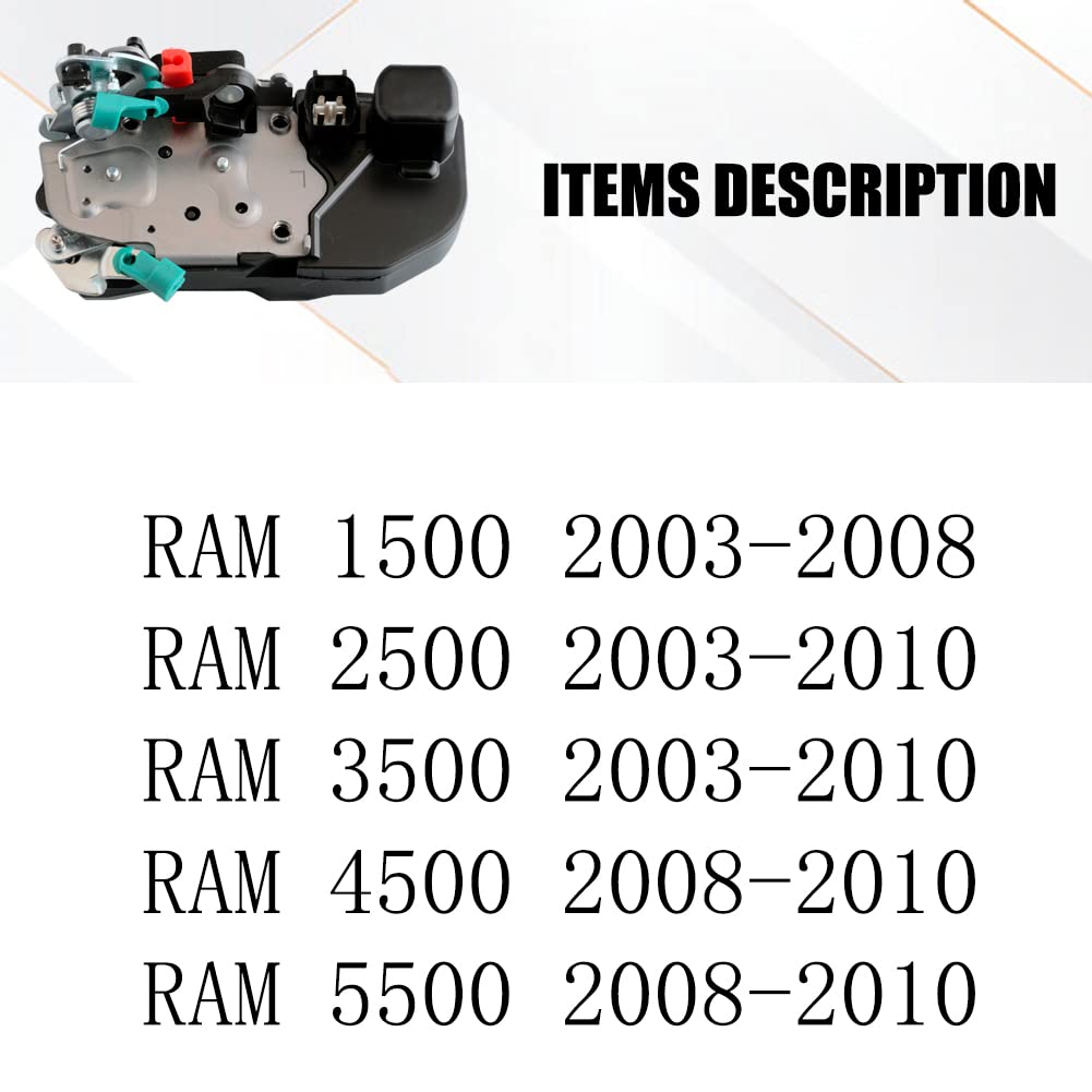 Installation view of Unikpas rear-left door lock actuator on a Ram