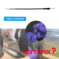 unikpas rear barn door cable close-up shows durable material for lasting performance.