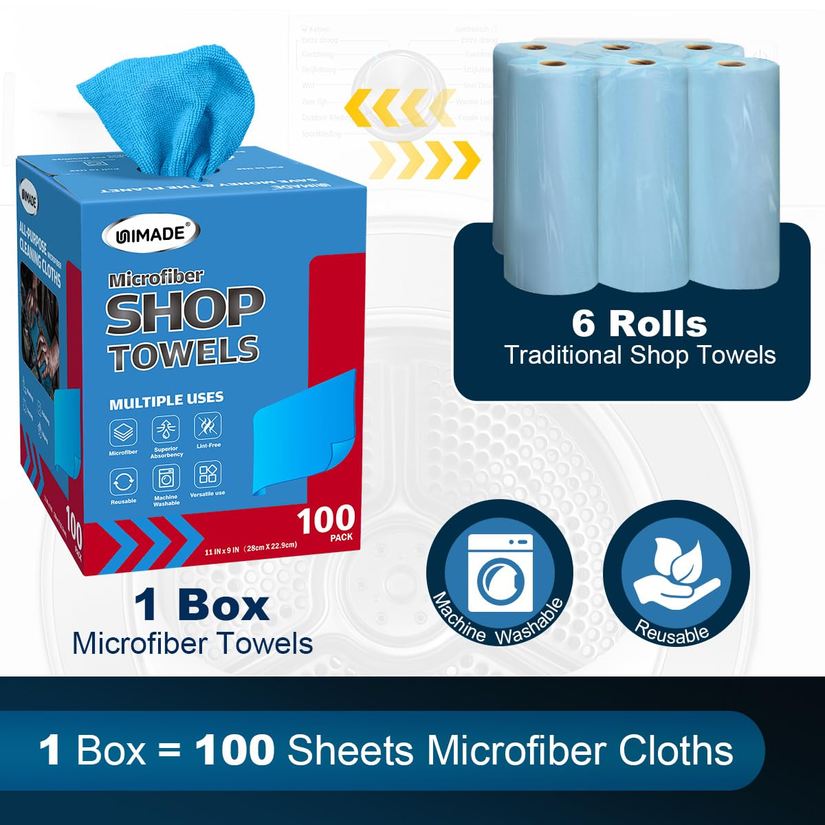 UNIMADE microfiber towels are lint-free and safe on delicate surfaces
