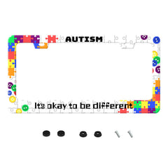 UNINDREM Autism license frame front view shows durable stainless steel