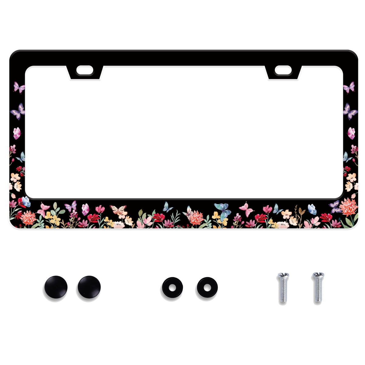 UNINDREM Butterfly Flower Frame front view with forest design adds bold protection