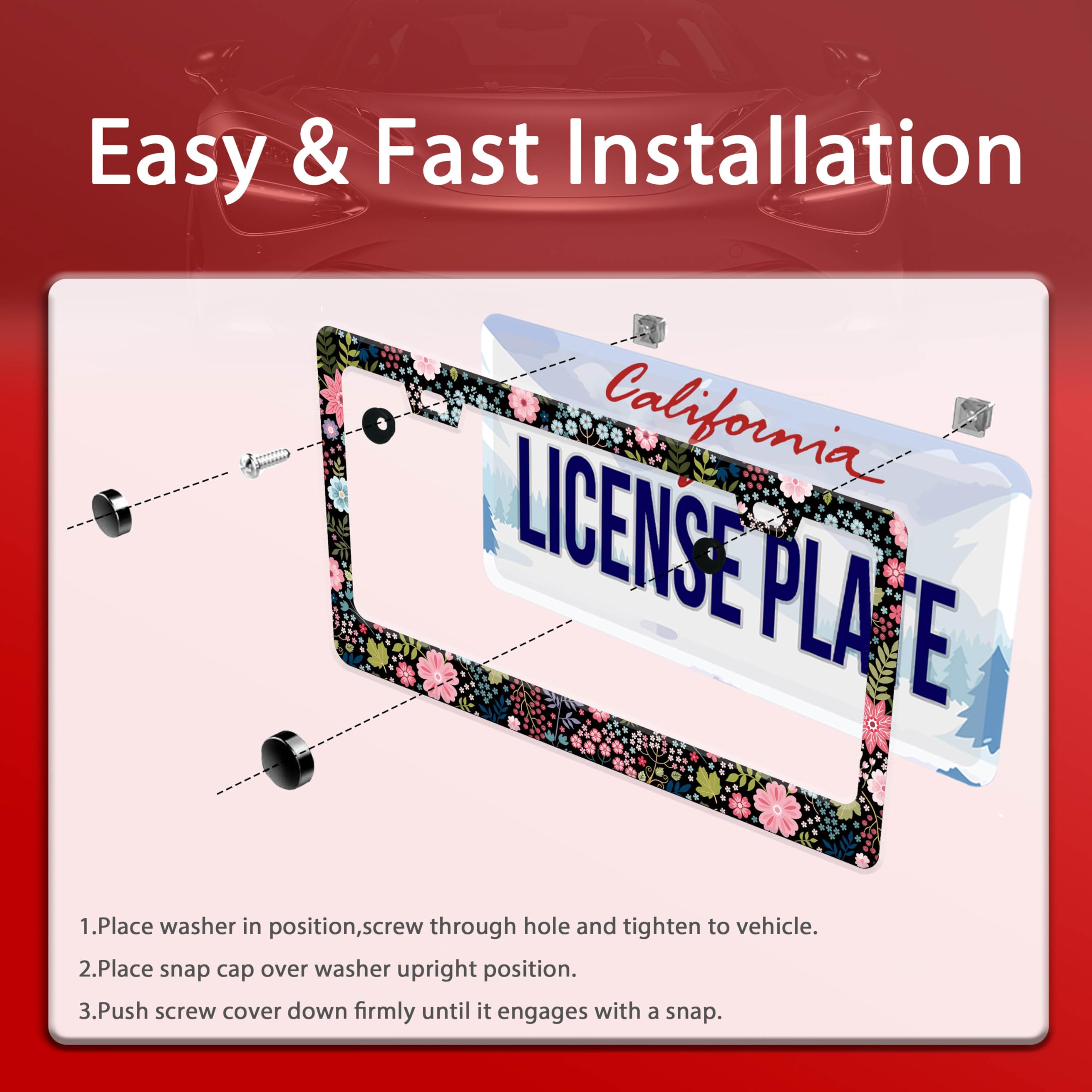 UNINDREM license-frame 12x6 inches fits standard US and Canadian plates