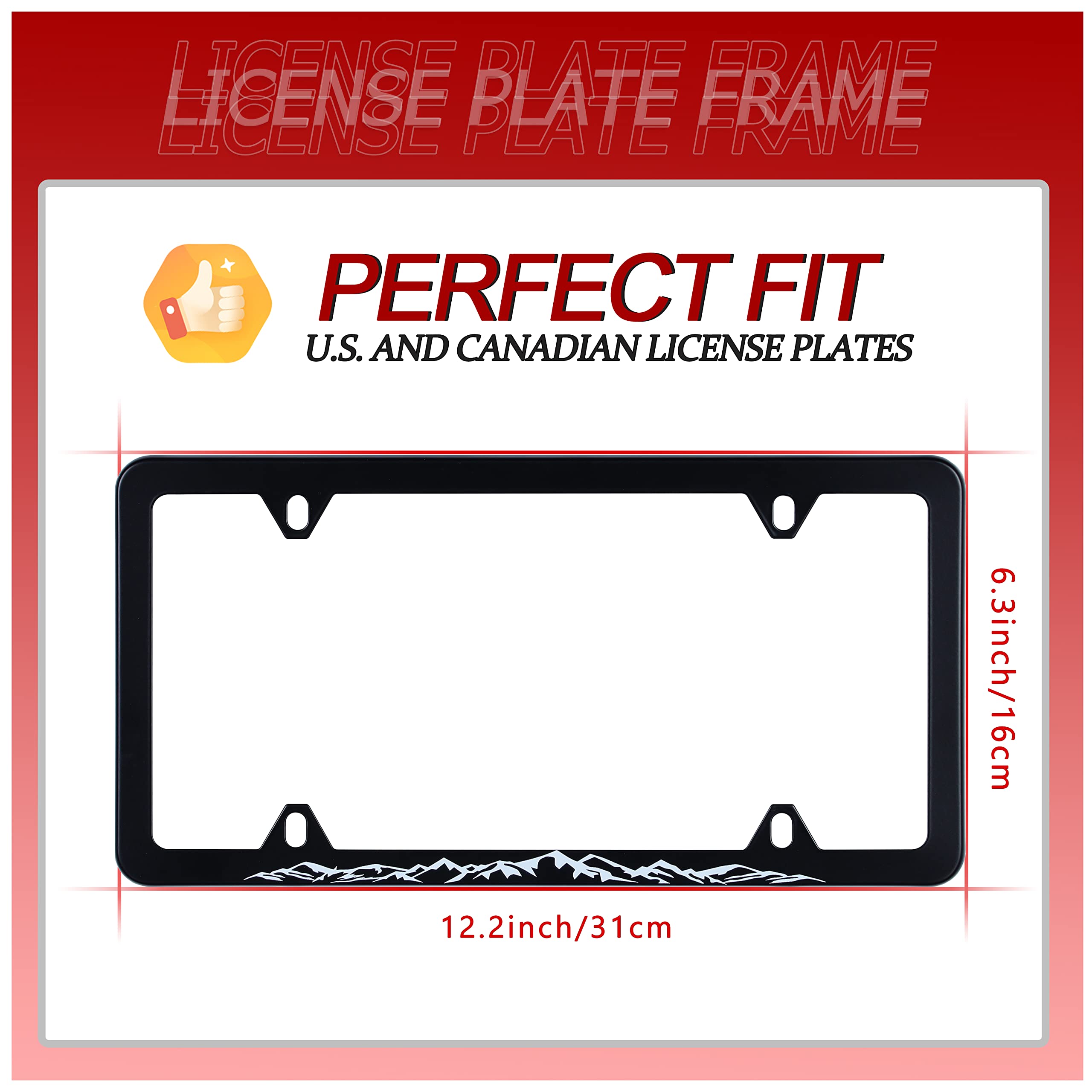 UNINDREM license frame two-tone black and white for standout style