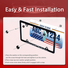 UNINDREM stainless steel license frame with polished edges for lasting shine