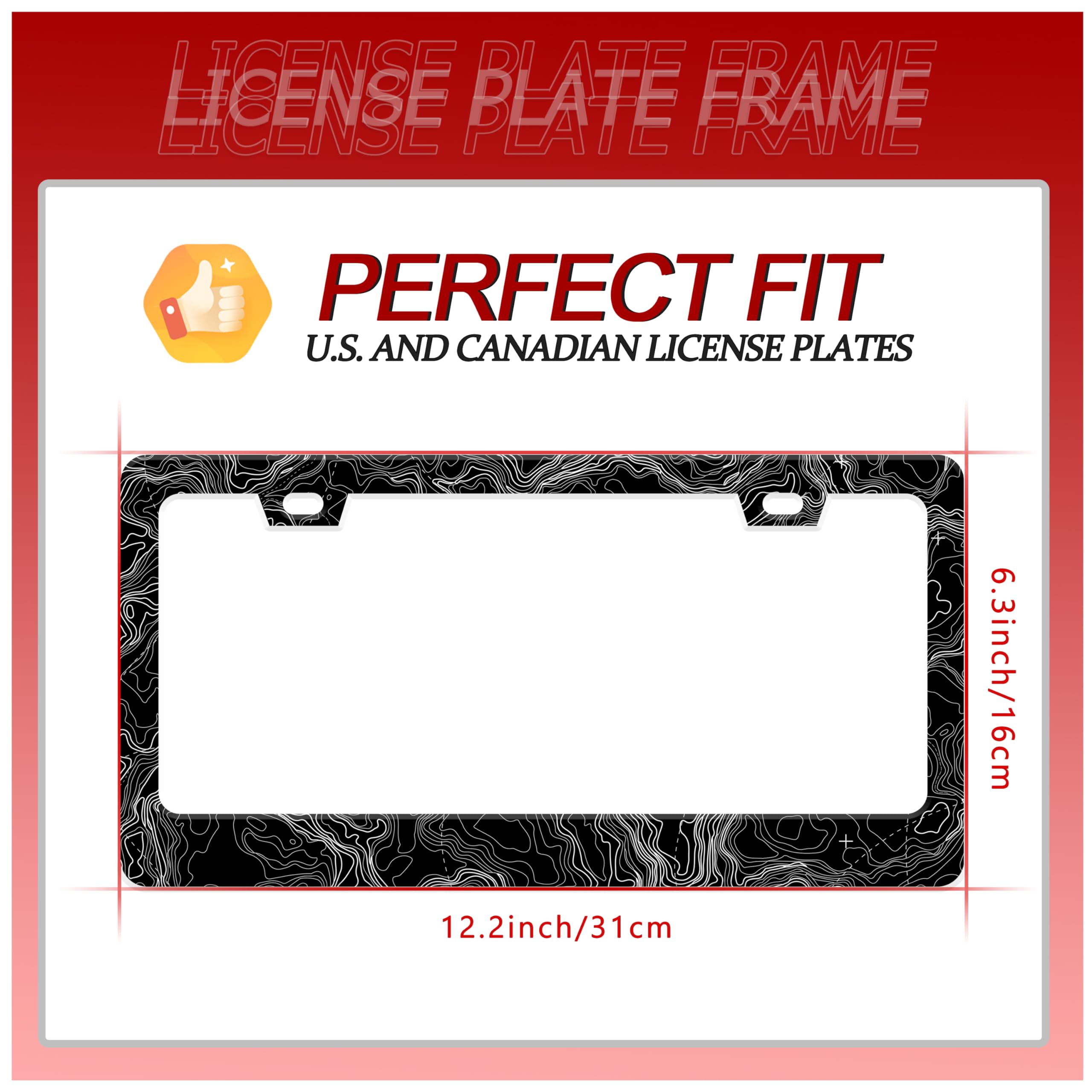 UNINDREM topographic map frame side view highlights slim profile and universal fit.