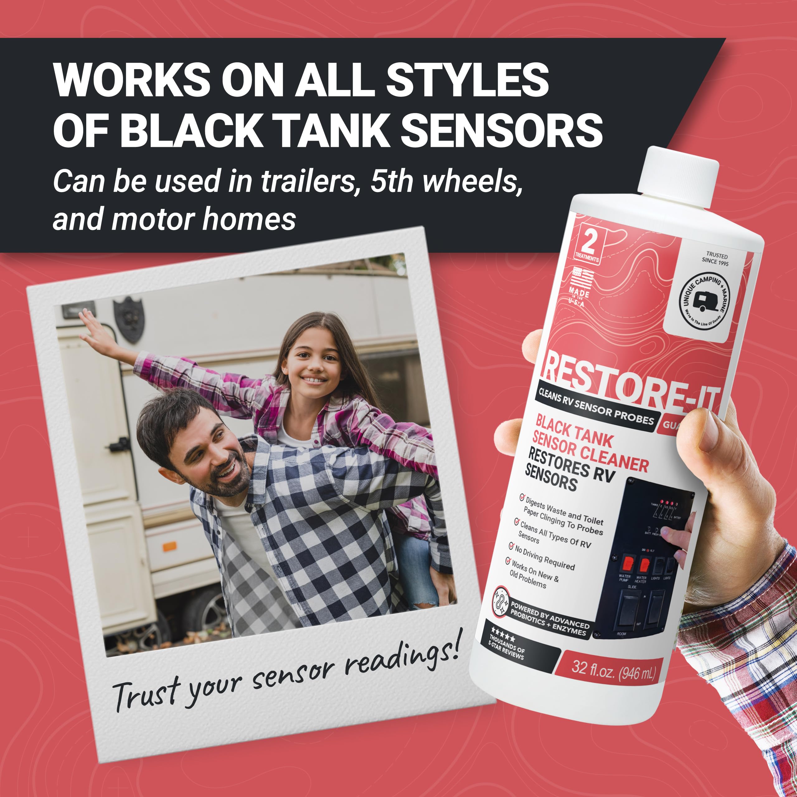 Unique Restore-It probes after treatment with cleaner and clearer readings