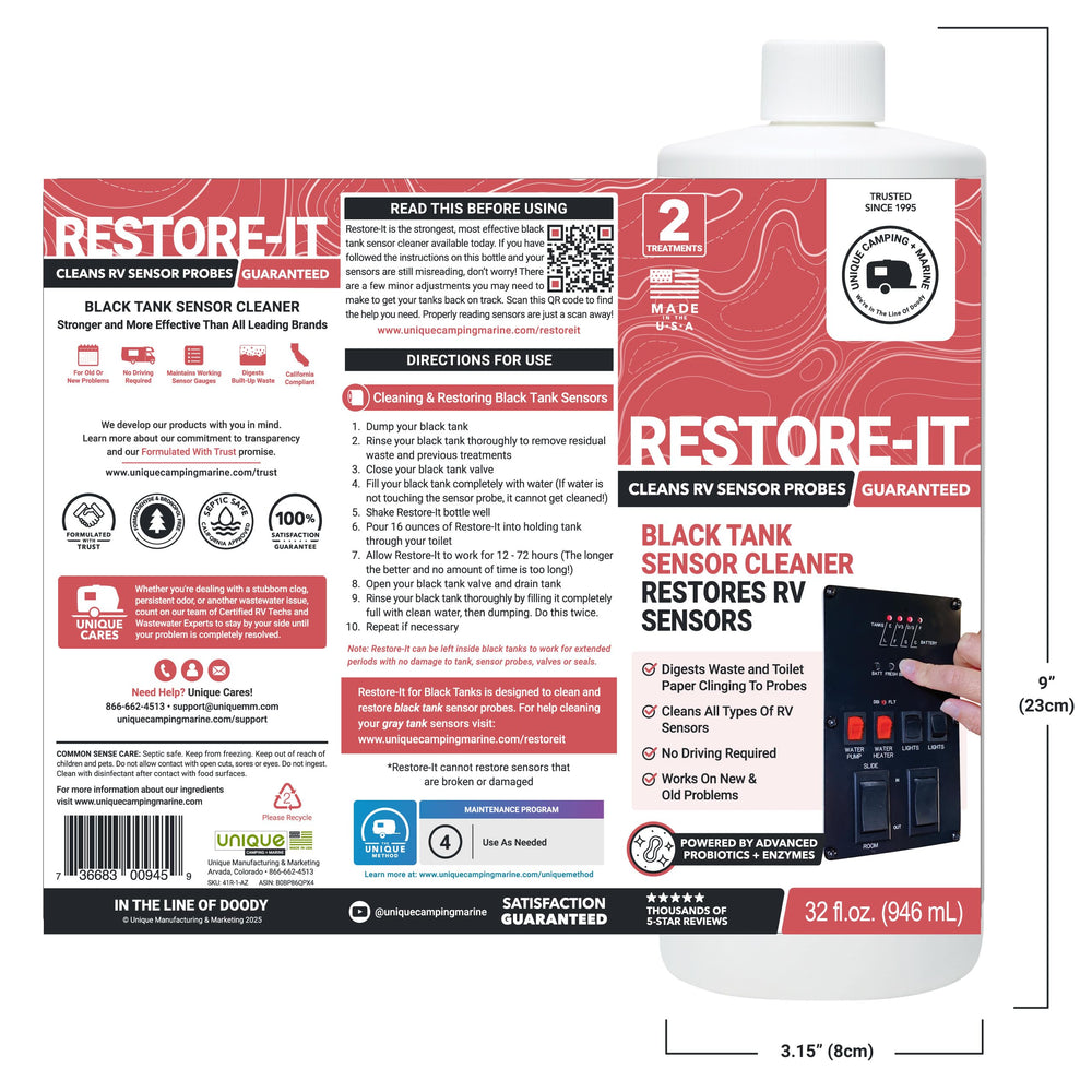 Unique Restore-It treatment in progress in a parked RV system