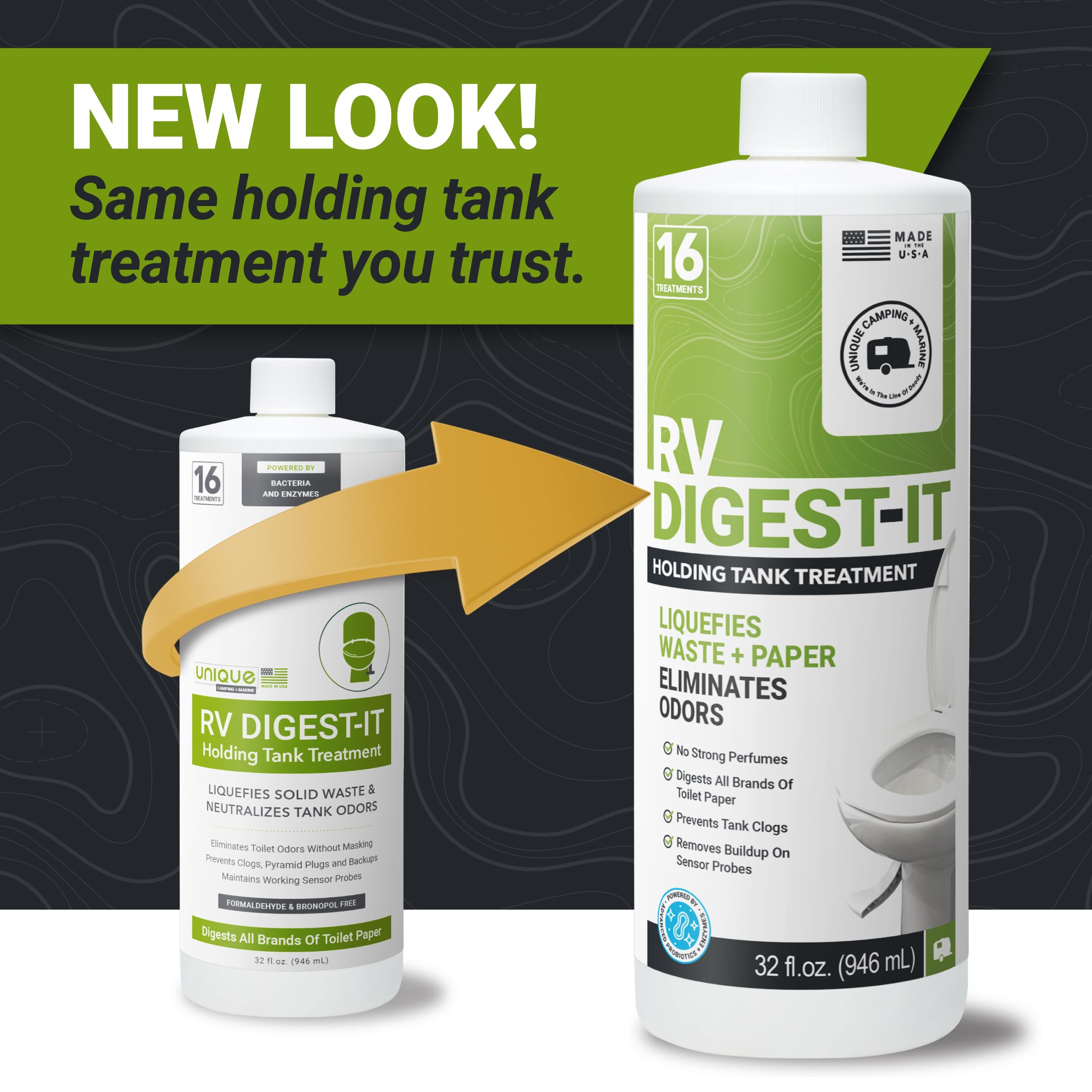 Unique RV Digest-It in an RV toilet demonstrating waste digestion action