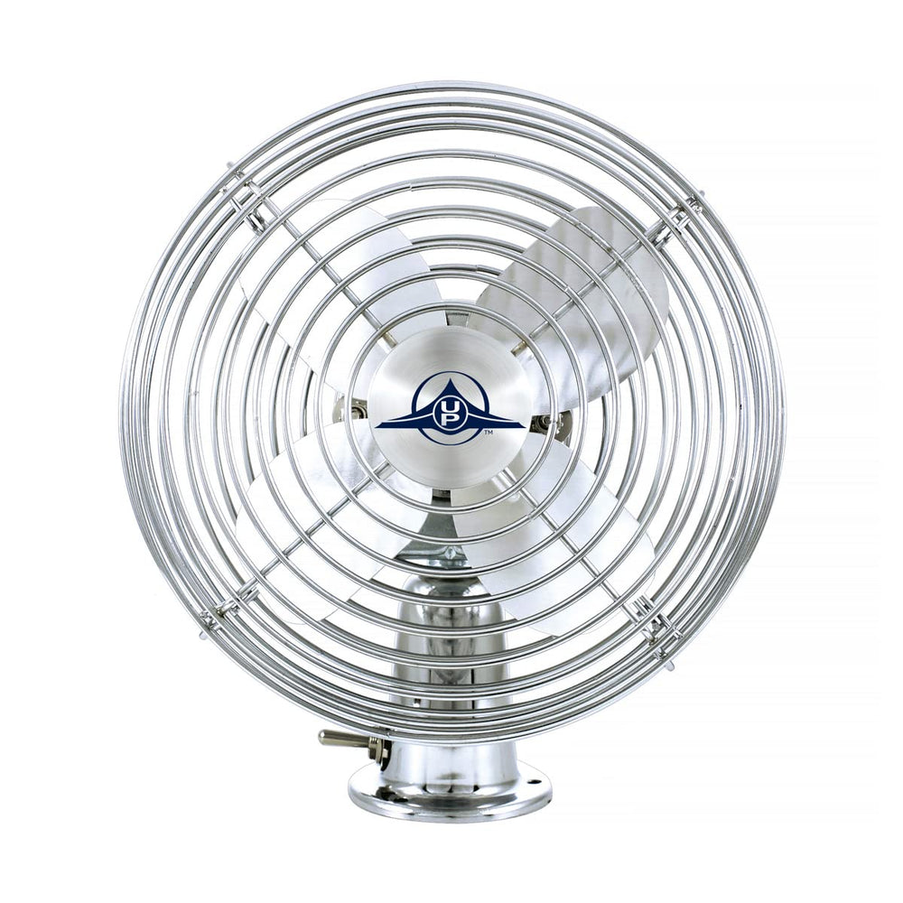 United Pacific 40848 chrome car fan front view for classic interiors