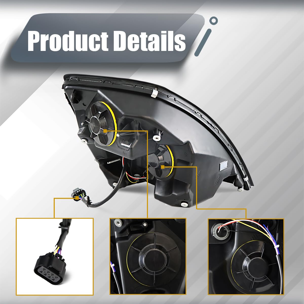Unitedlu VNL headlamp close-up lens shows clear polycarbonate surface.