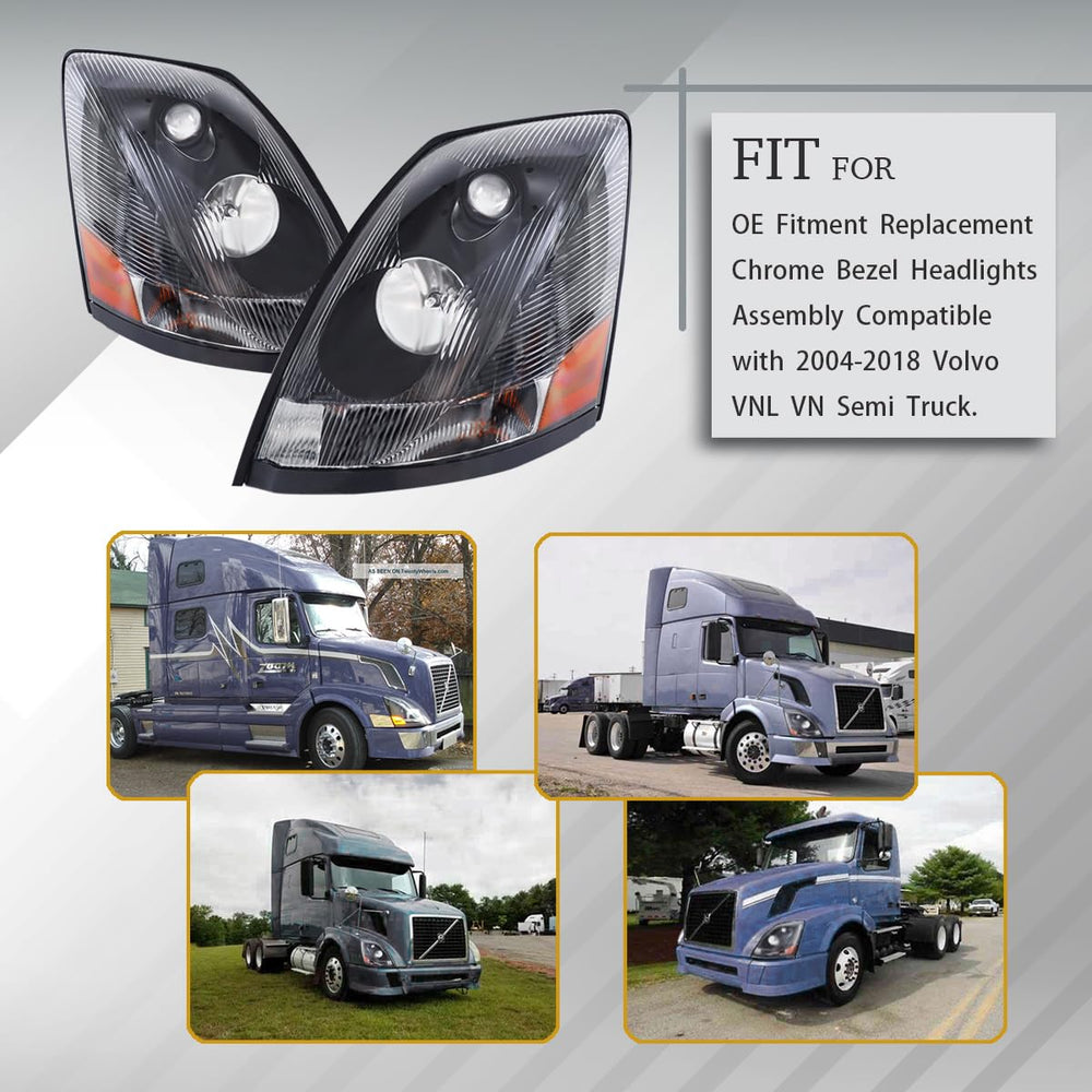 Unitedlu VNL headlight with durable ABS plastic housing
