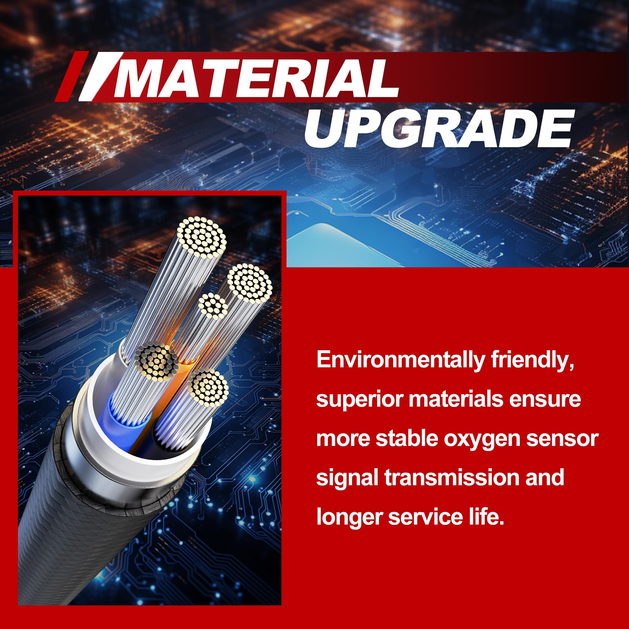 UNITHUB oxygen sensor pins and harness deliver stable transmission and fast response.
